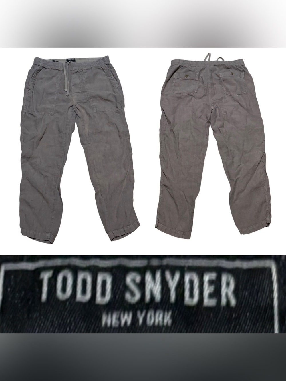 Todd Snyder Italian Linen Beach Pants Men’s Size Medium In brown